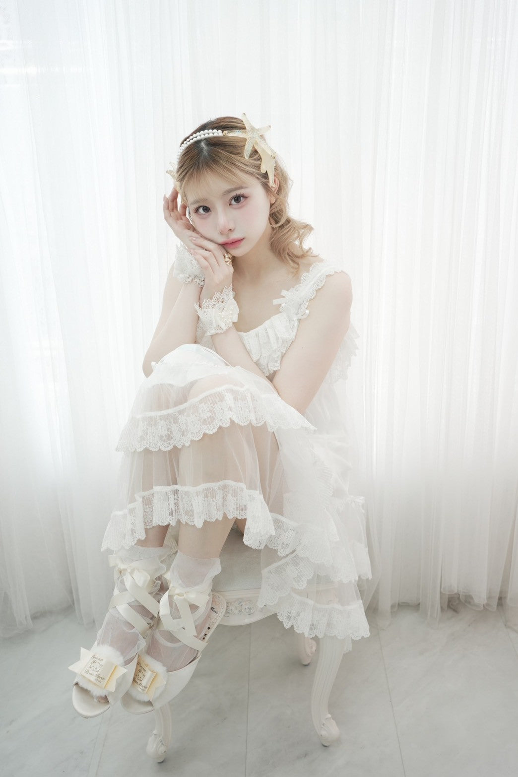 【受注予約~7/5】Fluffy Puff Shoes【RoseMarie seoir×Pure Tea】