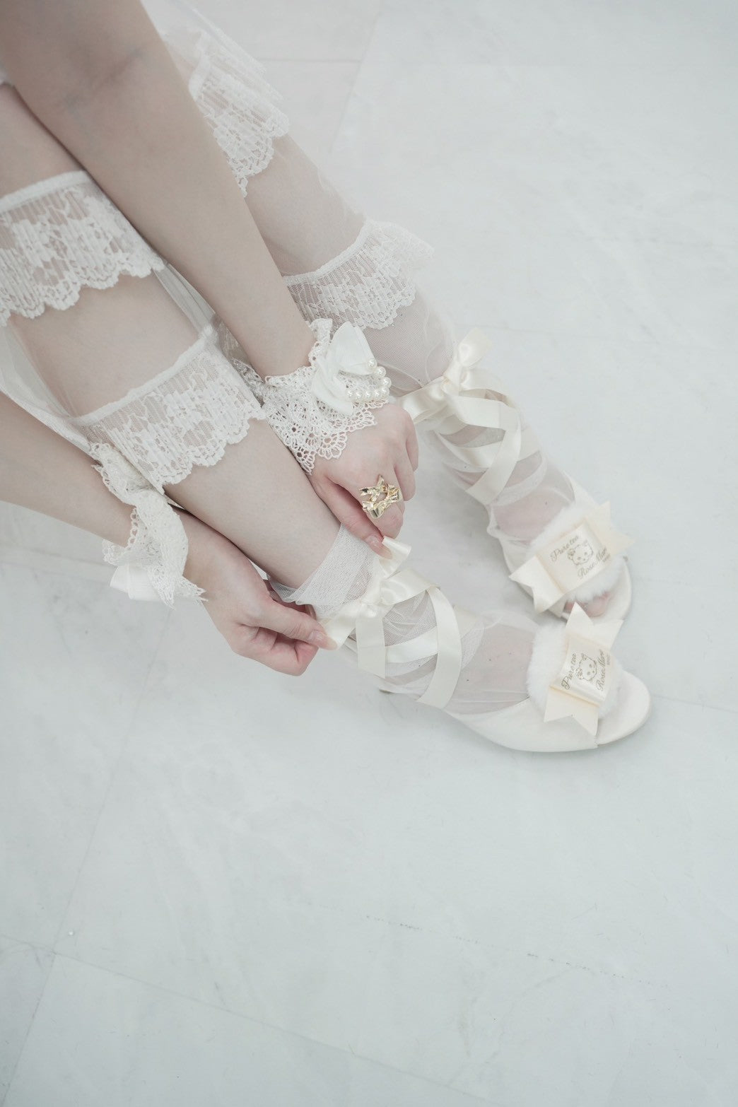 【受注予約~7/5】Fluffy Puff Shoes【RoseMarie seoir×Pure Tea】