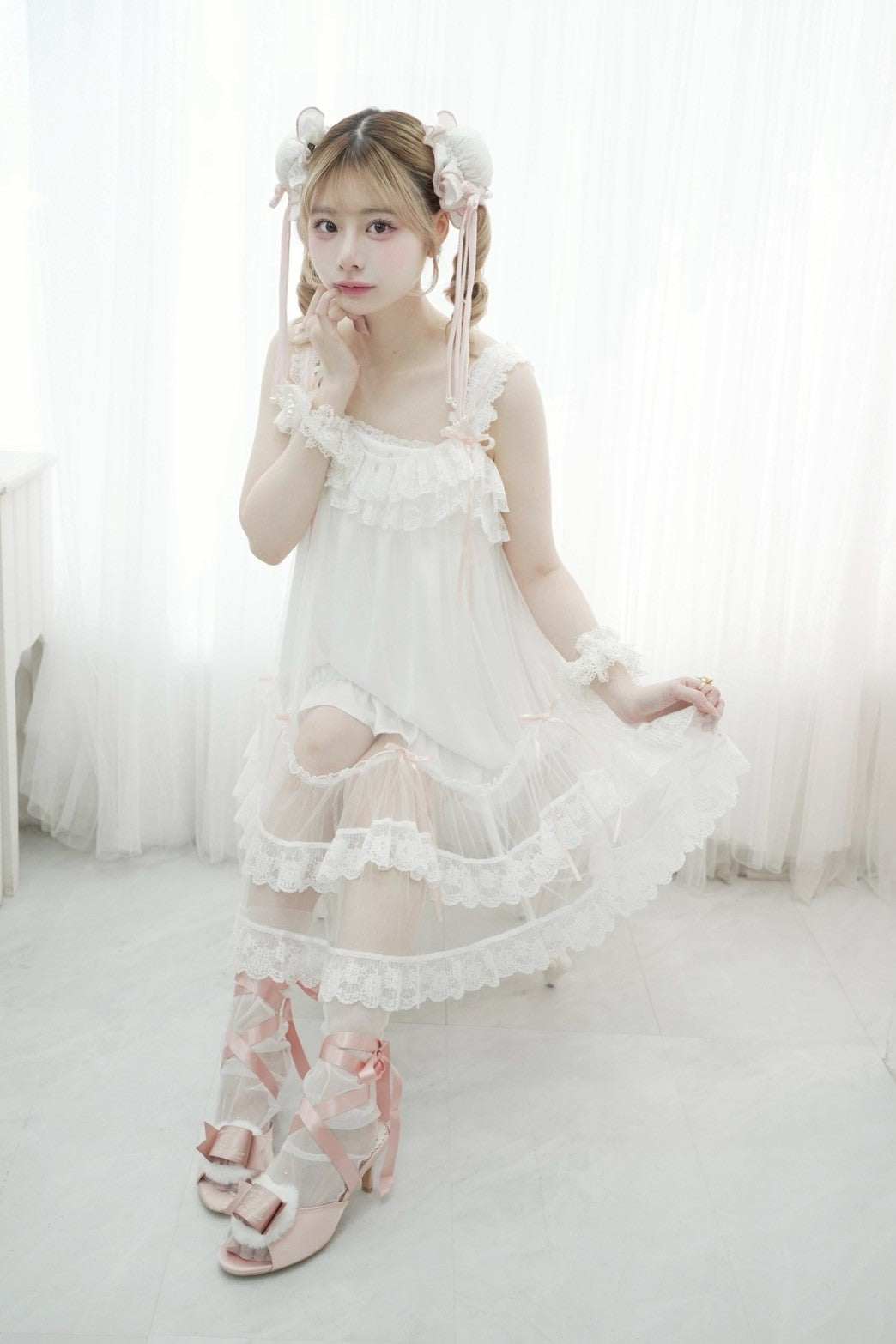 【受注予約~7/5】Fluffy Puff Shoes【RoseMarie seoir×Pure Tea】