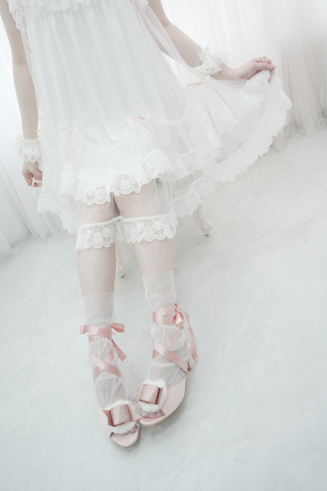 【受注予約~7/5】Fluffy Puff Shoes【RoseMarie seoir×Pure Tea】