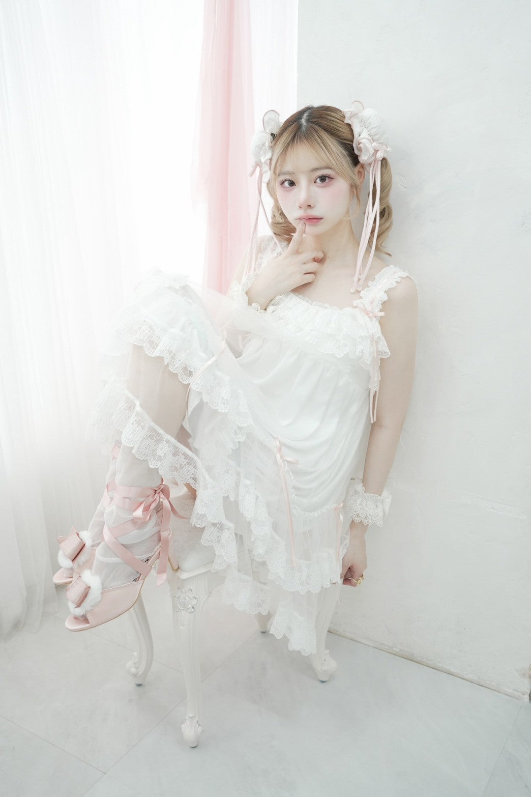 【受注予約~7/5】Fluffy Puff Shoes【RoseMarie seoir×Pure Tea】