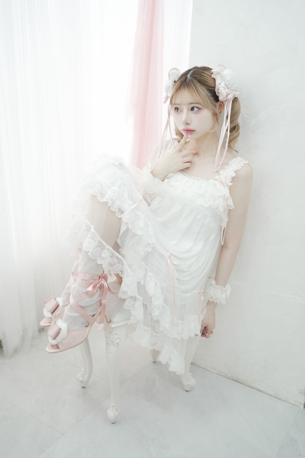 【受注予約~7/5】Fluffy Puff Shoes【RoseMarie seoir×Pure Tea】