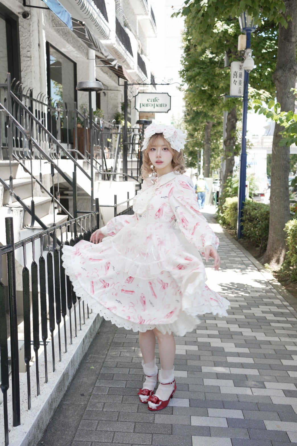 【受注予約~7/5】Fluffy Puff Shoes(バックストラップあり)【RoseMarie seoir×Pure Tea】