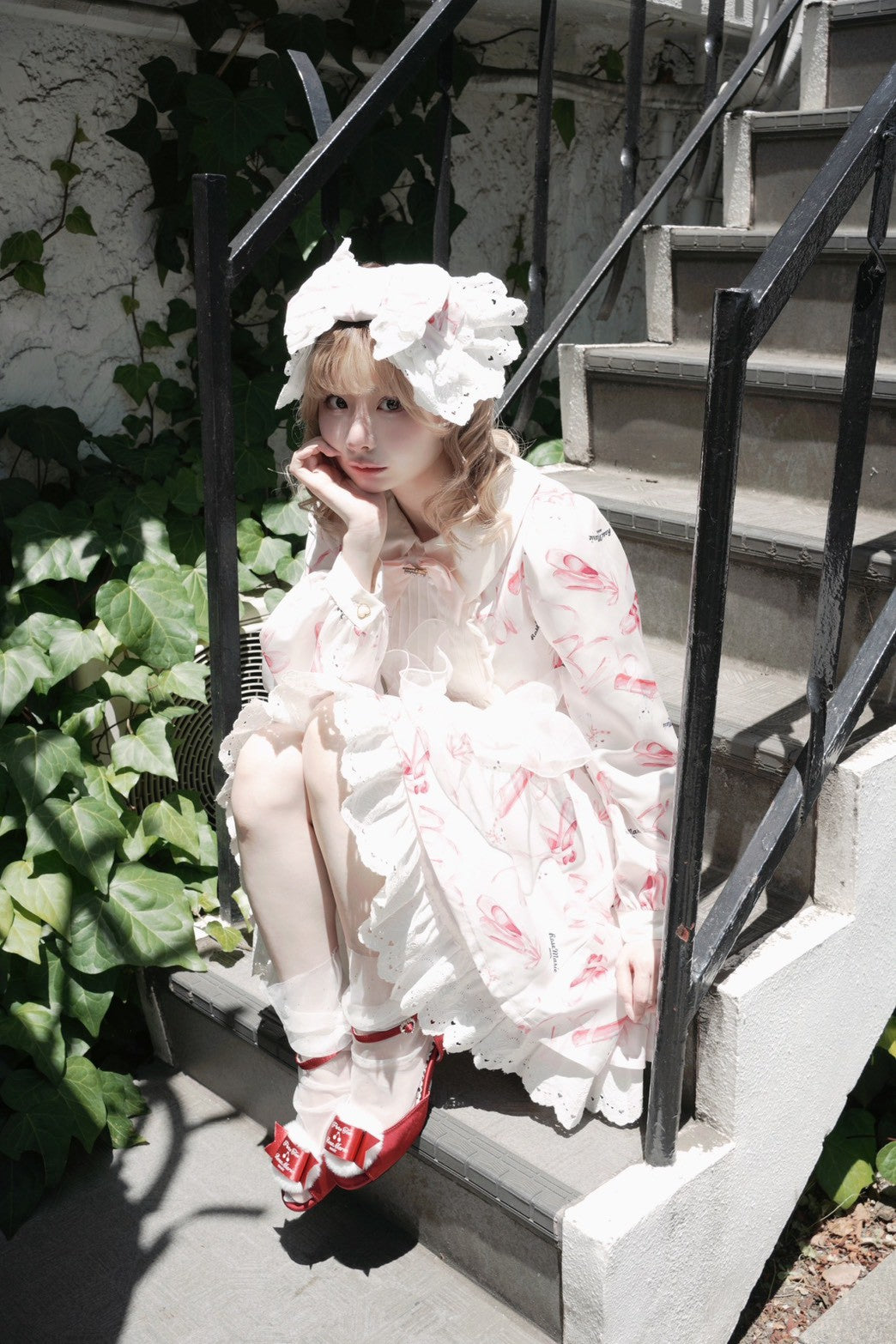 【受注予約~7/5】Fluffy Puff Shoes(バックストラップあり)【RoseMarie seoir×Pure Tea】