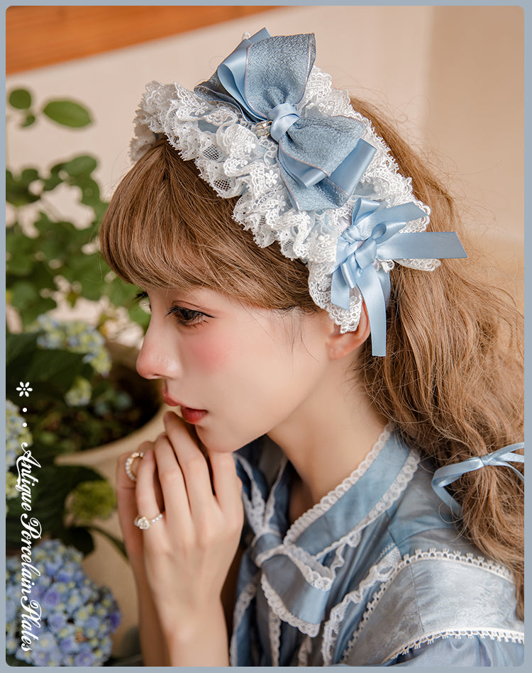 【受注予約~7/8】Antique Porcelain アクセサリー【花与珍珠匣】