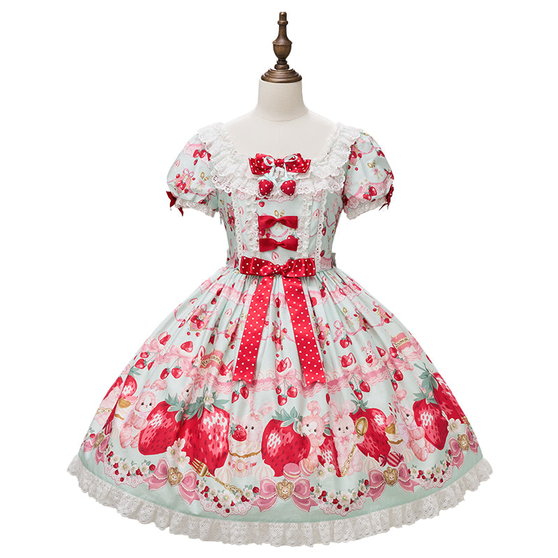 【受注予約~8/28】Strawberry momo Party ワンピース【仲夏物語】