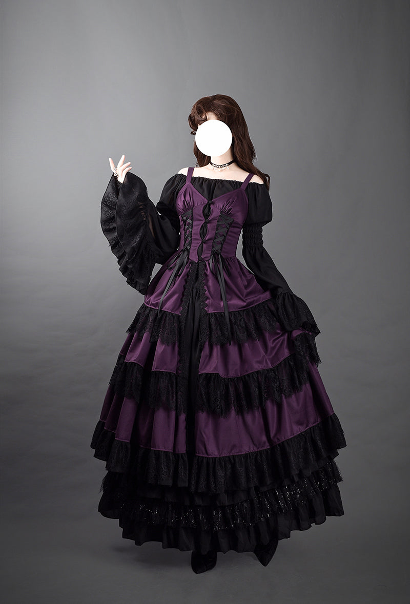 【受注予約~10/30】Black&Purple Margarita インナースカート【VantablackStudio】