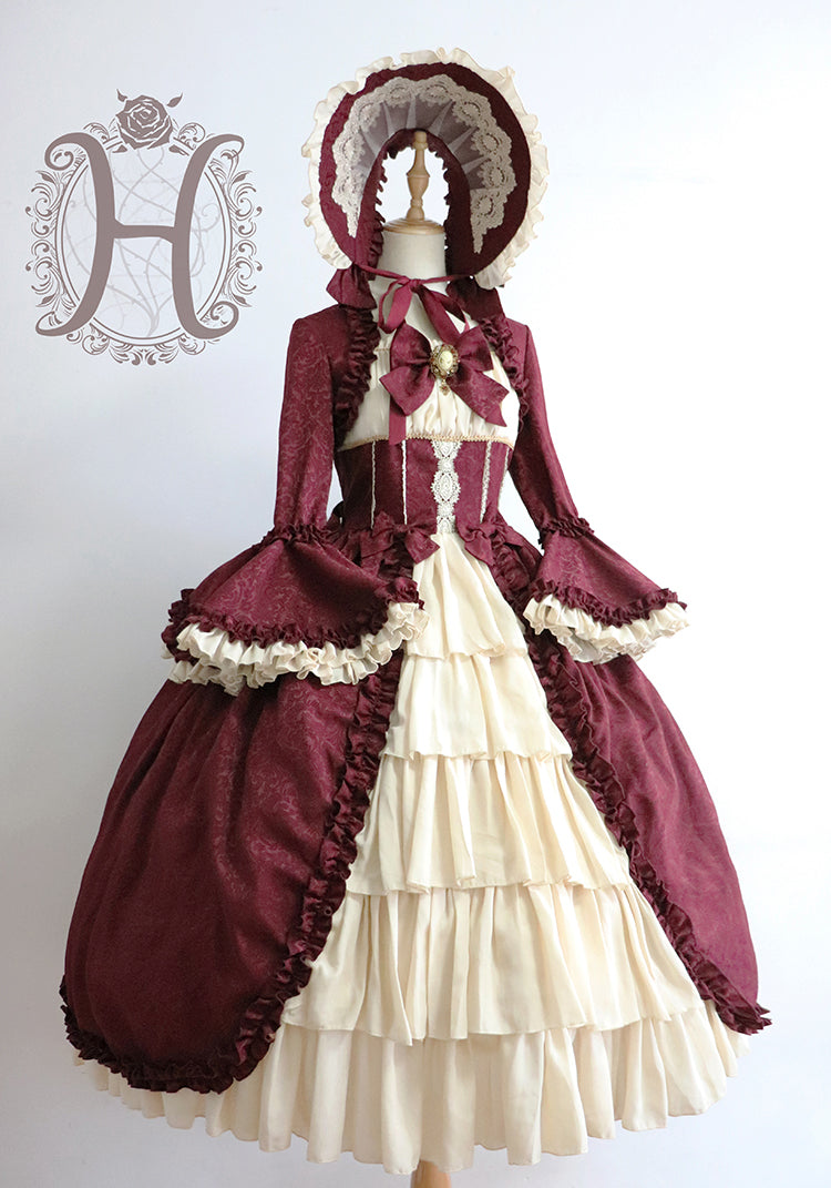 【受注予約~8/31】Victorian Doll ワンピース(ブラック×ホワイト)【Henrietta】