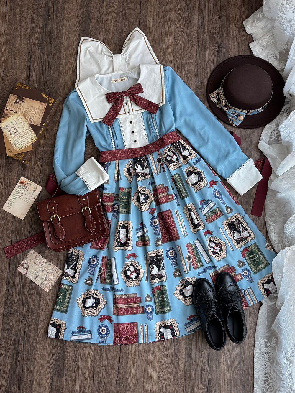 【受注予約~10/22】Wheat Book ワンピース【Miss Cube】