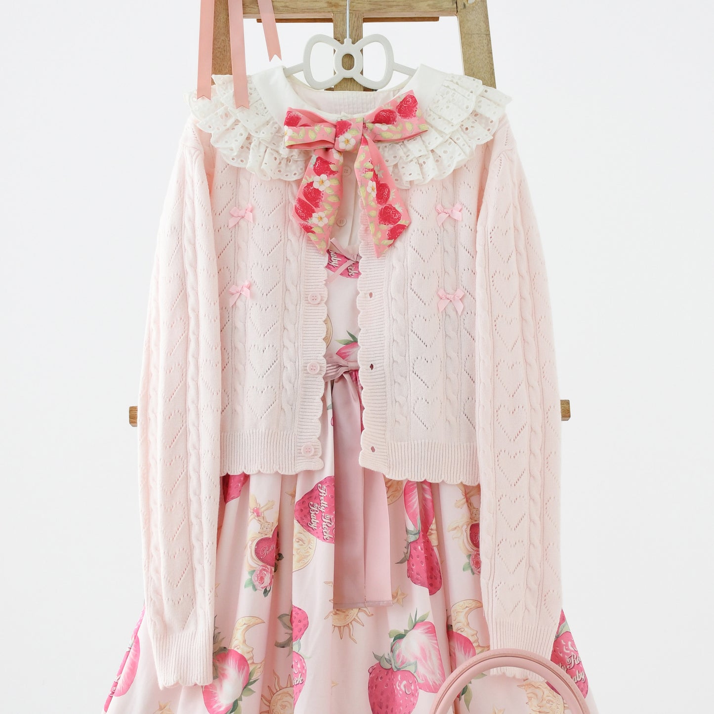 Heart hollow カーディガン【MIST】