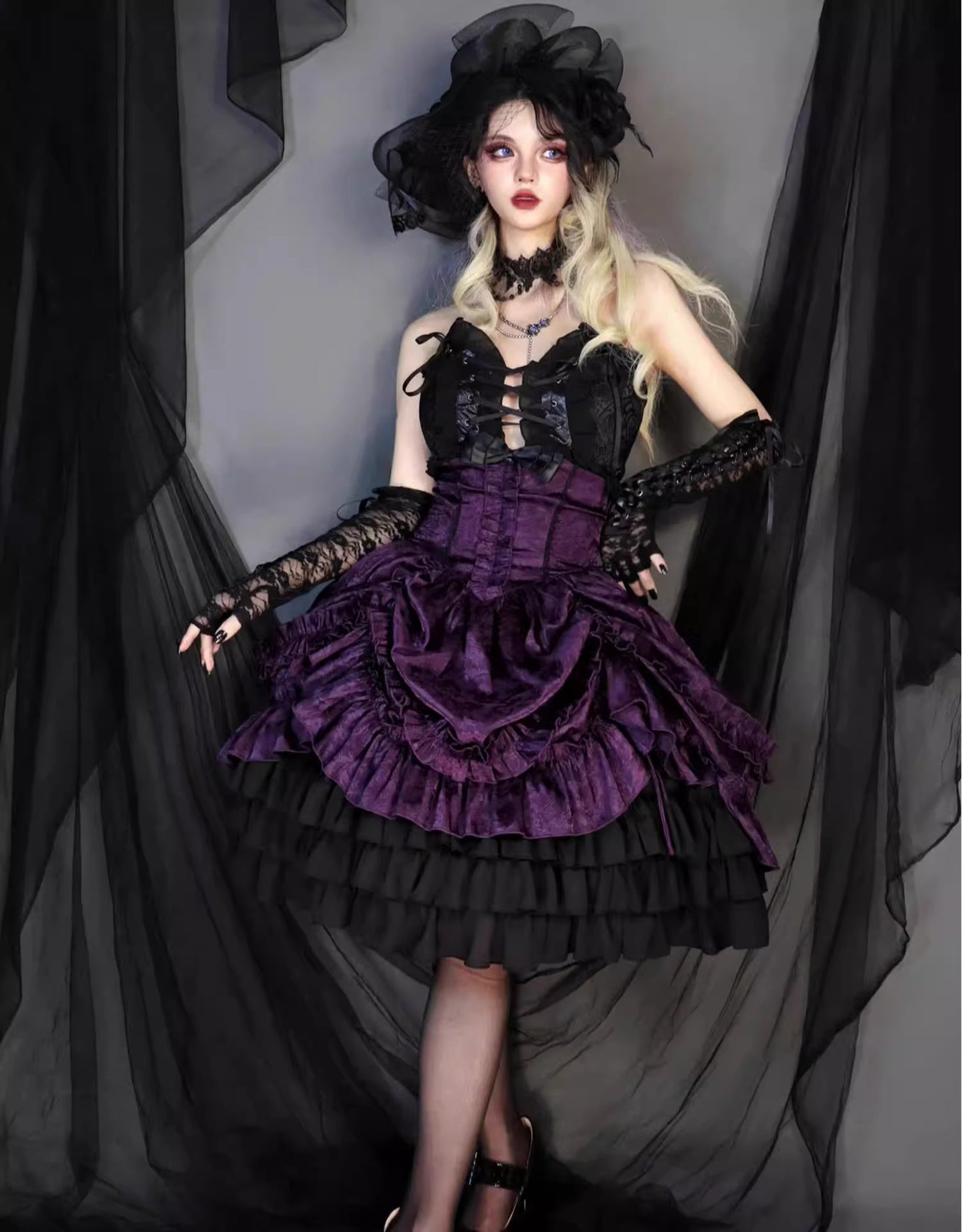 Purple MaMa スカート【蓝月石绮梦】