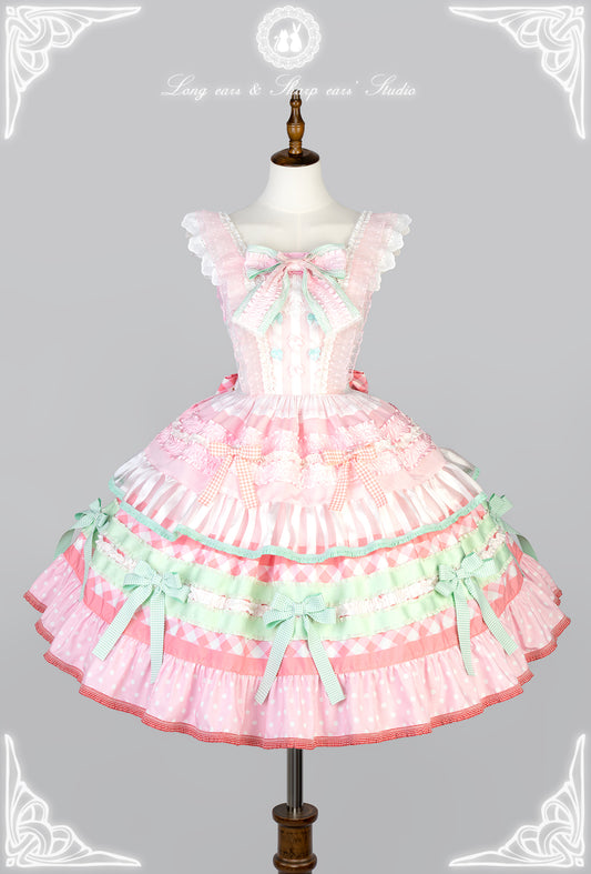 [Pre-orders open until August 14th] Desserts served daily jumper skirt [Long ears and Sharp ears]