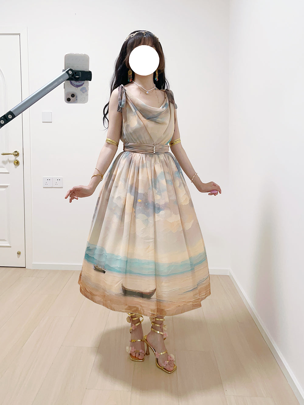 【受注予約~6/9】Oil Painting Collection ジャンパースカートスカート【Miss Cube】