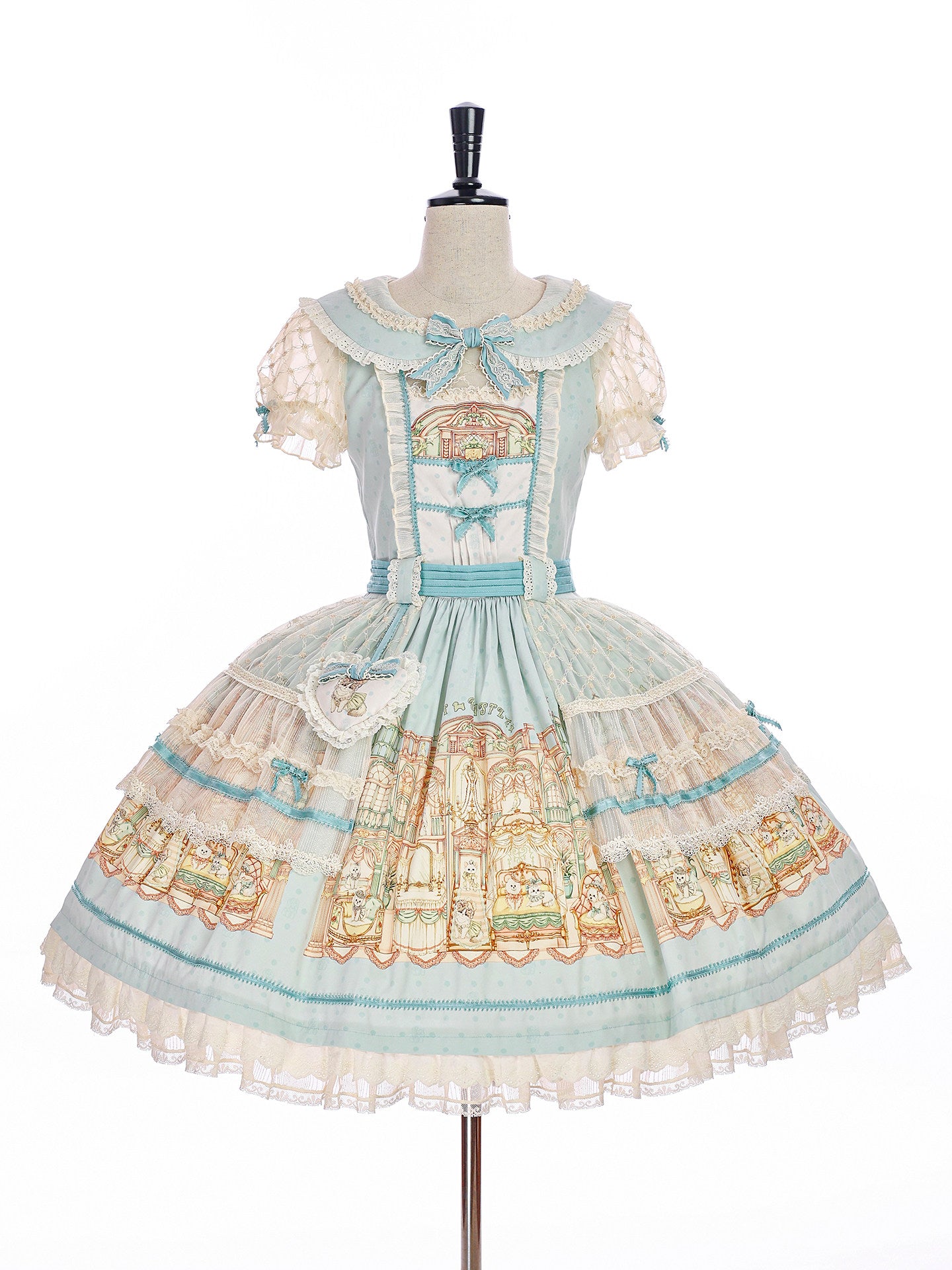 【受注予約~9/6】Fluffy Cat Castle ワンピース・ジャンパースカート【Alice Girl】