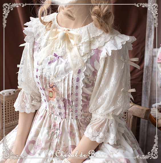 【受注予約~1/19】Pom Pom Rose ブラウス【Cheval de Bois】