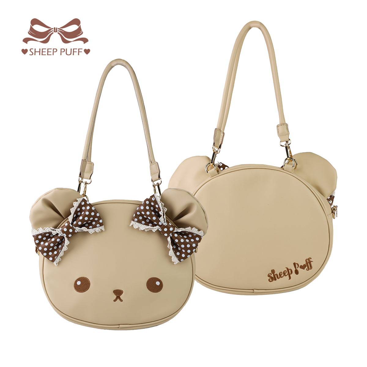 【受注予約~8/31】リボンくまちゃんバッグ【Sheep Puff】