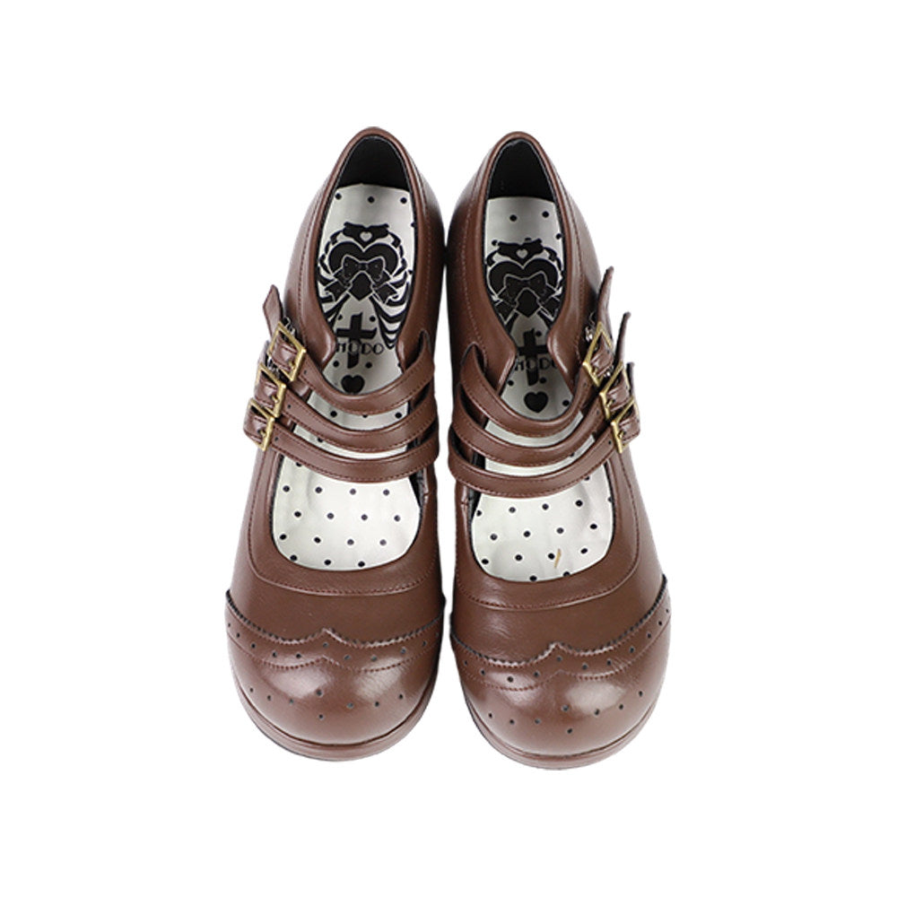 【受注予約~5/11】Triple-Button Brogues パンプス【MODO】