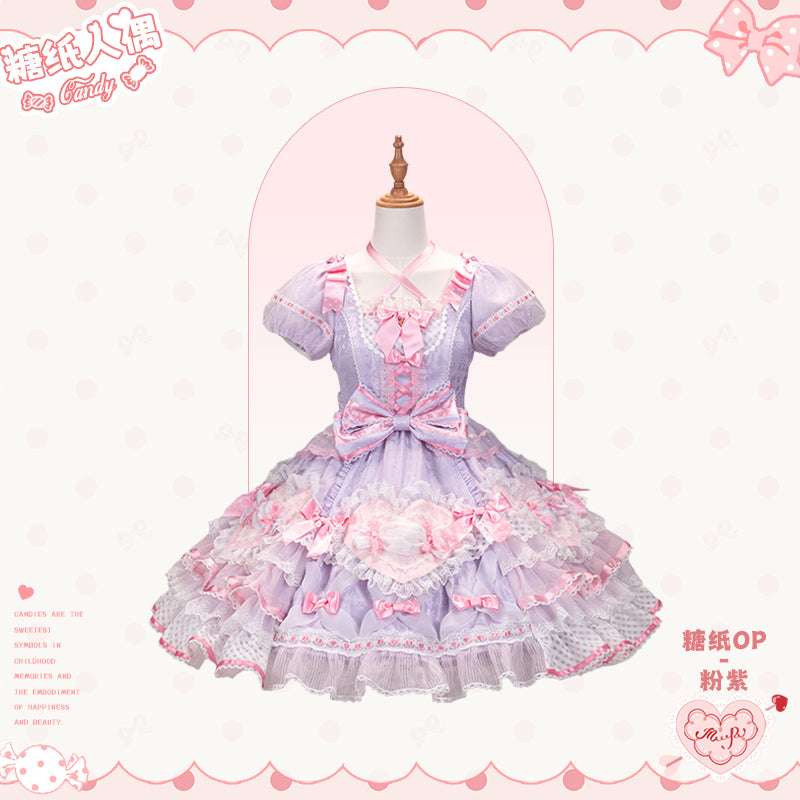 【受注予約~12/8】Candy Wrapper ワンピース【花与珍珠匣】