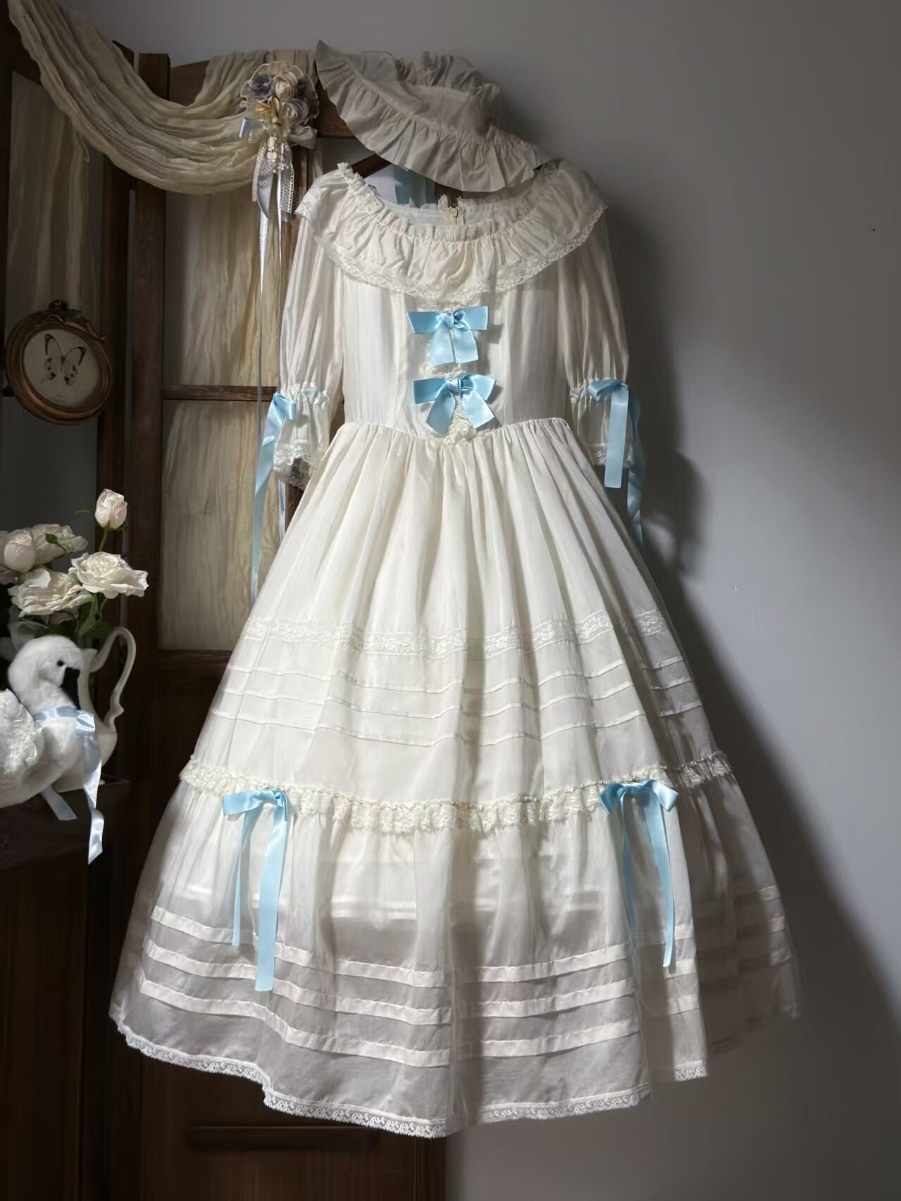 【受注予約~8/6】5th Anniversary Collection ワンピース・ケープセット【Birds Spice】