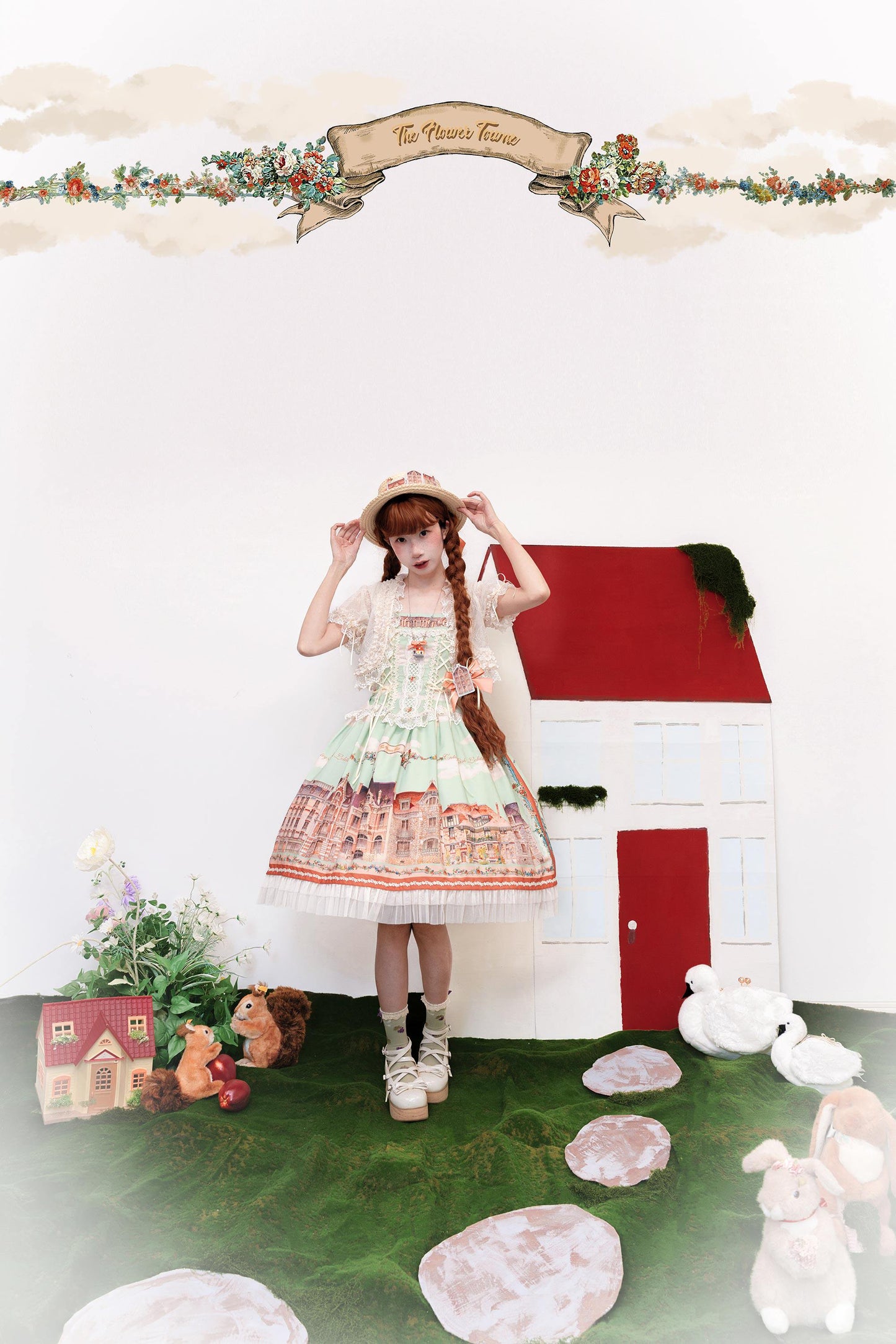 【受注予約~5/6】Dewans Garden Town ワンピース・ジャンパースカート【Cutey Mask】