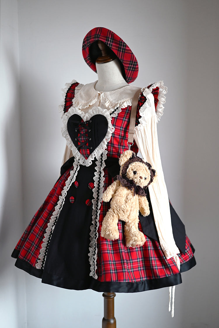 Scotland Check ジャンパースカート【Bowknot mori】