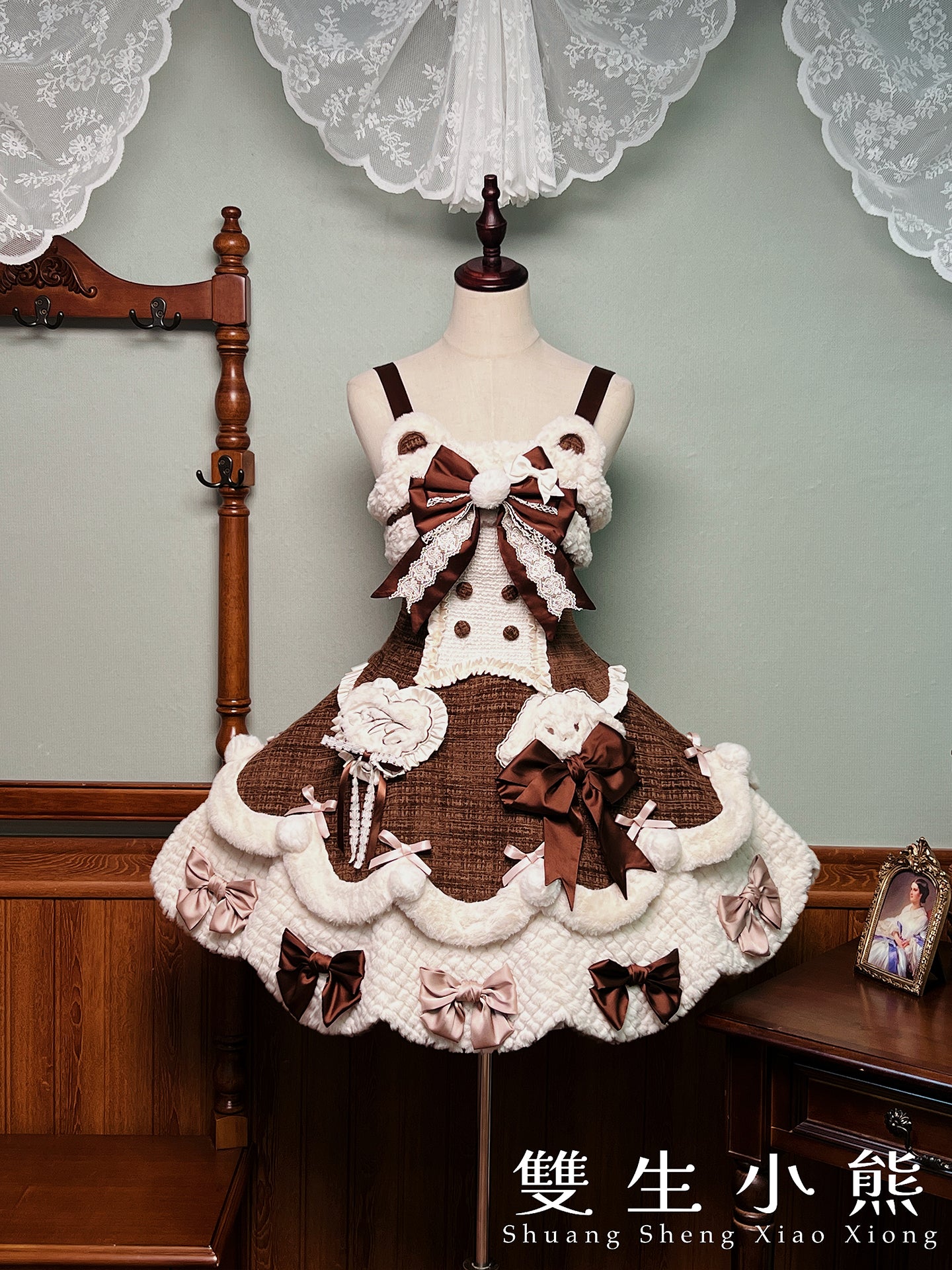 【受注予約~10/23】Frosted Sugar Rabbit ジャンパースカート・サロペット【双生小熊】