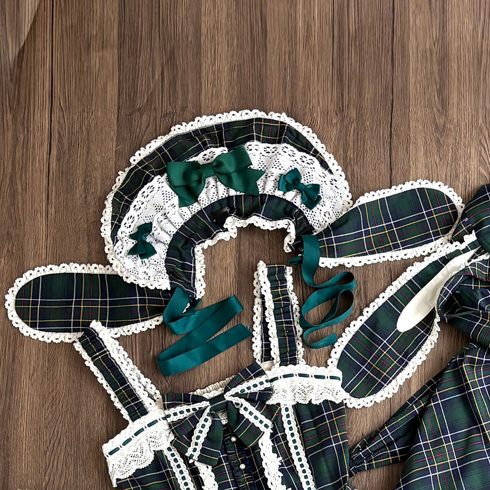 【受注予約~10/16】Ancient Petal Cake ケープ・アクセサリー(チェックver.）【Miss Point】