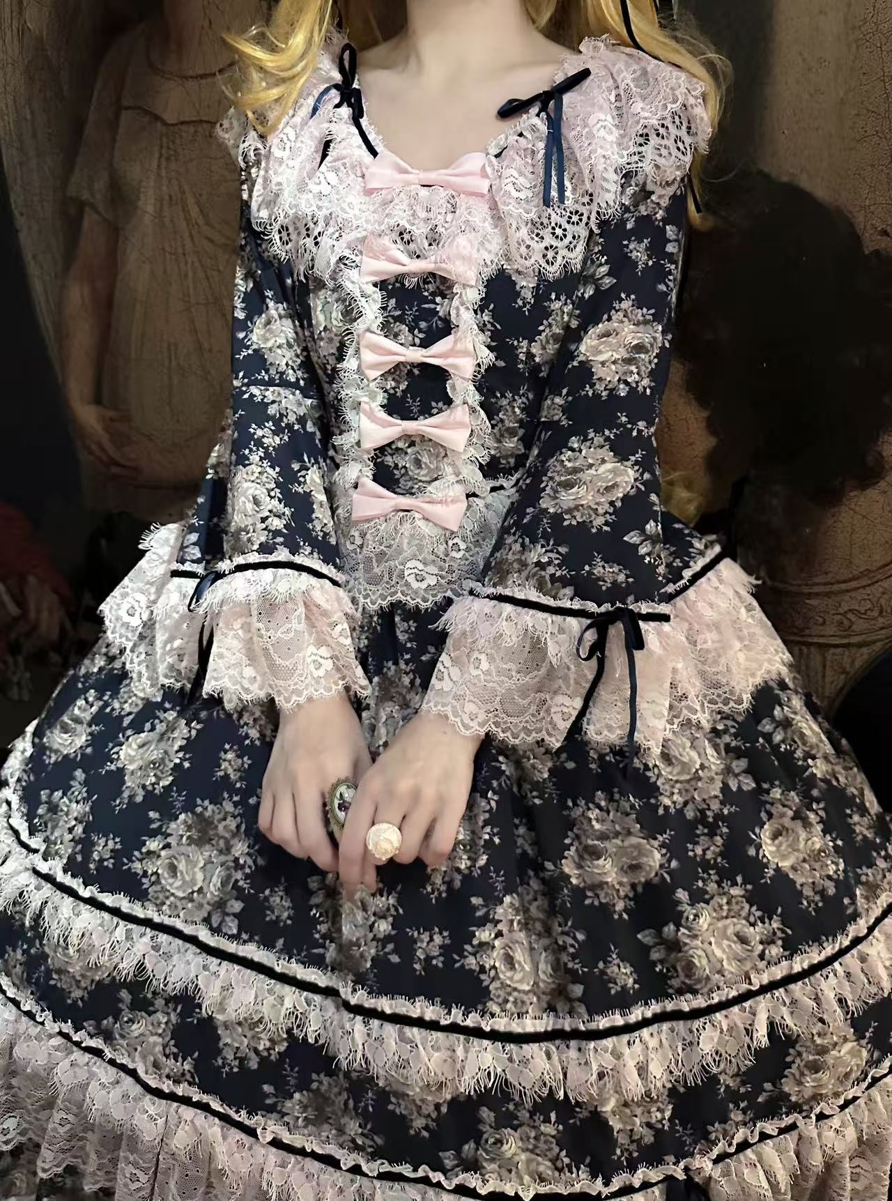 【受注予約~3/17】Diana Rose ワンピース(花柄Ver.)【NiUNiUQ7】