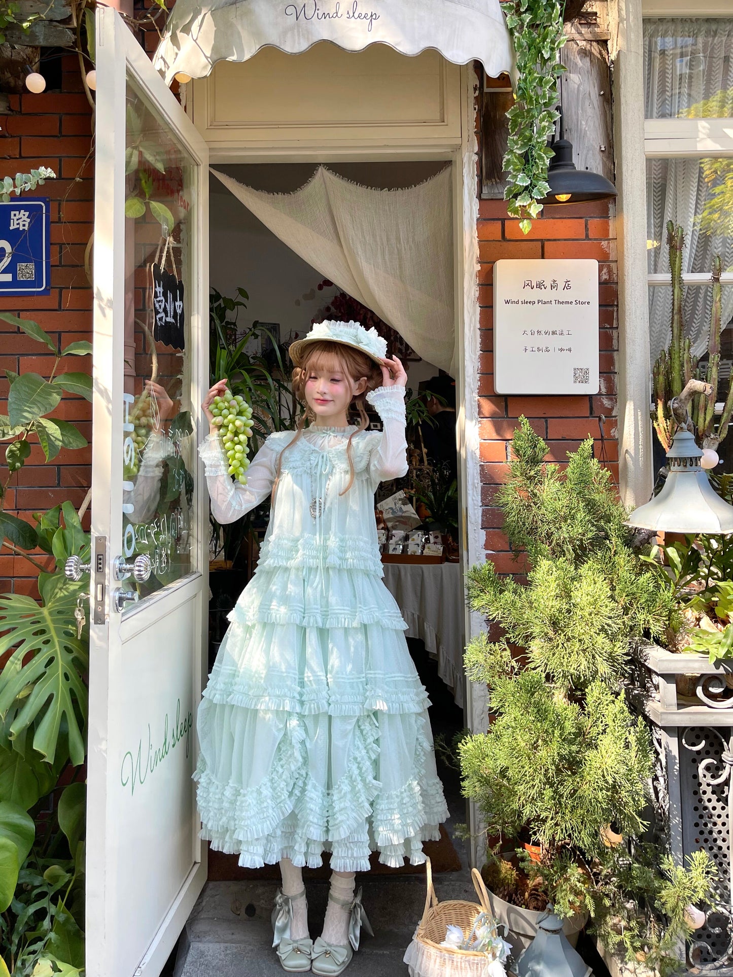 【受注予約~4/16】ドットチュールティアードジャンパースカート（120cm）【暖屿洋装】