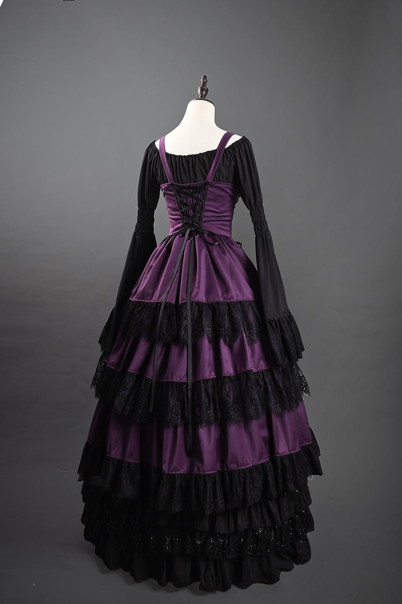 【受注予約~10/30】 Black&Purple Margarita ジャンパースカート【VantablackStudio】