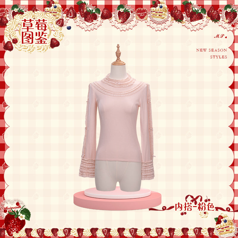 【受注予約~11/18】Strawberry Cake Illustration カーディガン・ニットトップス【花与珍珠匣】