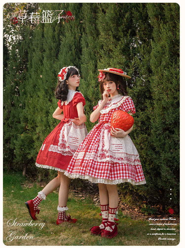 【受注予約~4/25】Strawberry Garden ワンピース【花与珍珠匣】