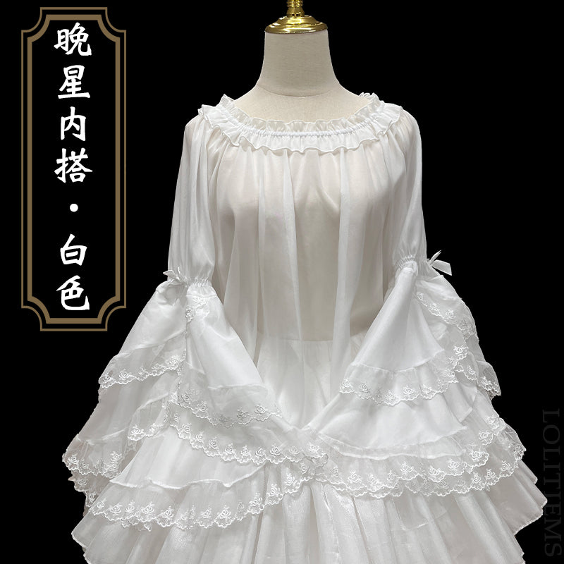 Evening Star オフショルダートップス【織綿園】