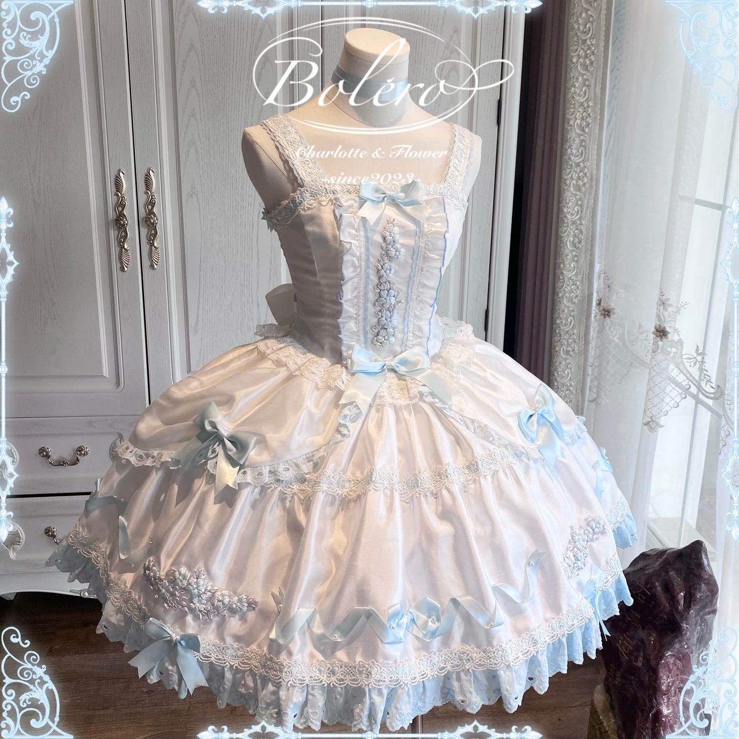 【受注予約~10/15】Bouquet Charlotte ジャンパースカート【Bolelo】