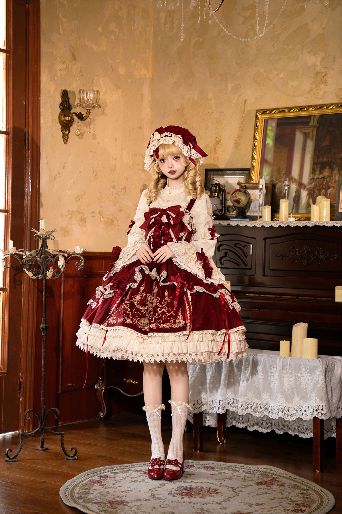 【受注予約~9/16】Candle Doll ジャンパースカート【Bramble Rose】