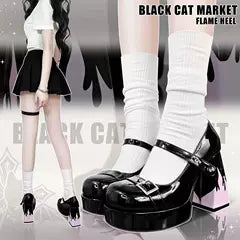 FLAME HELL ストラップヒールパンプス【Black Cat House】