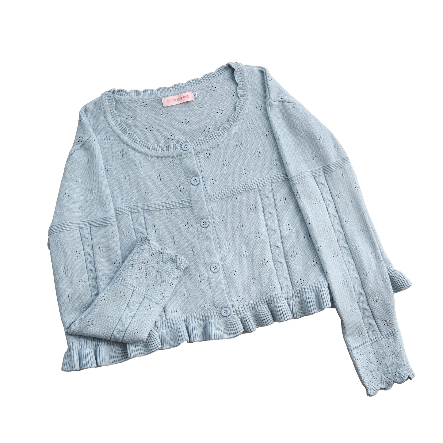 ラウンドネックニットトップス【MIST】