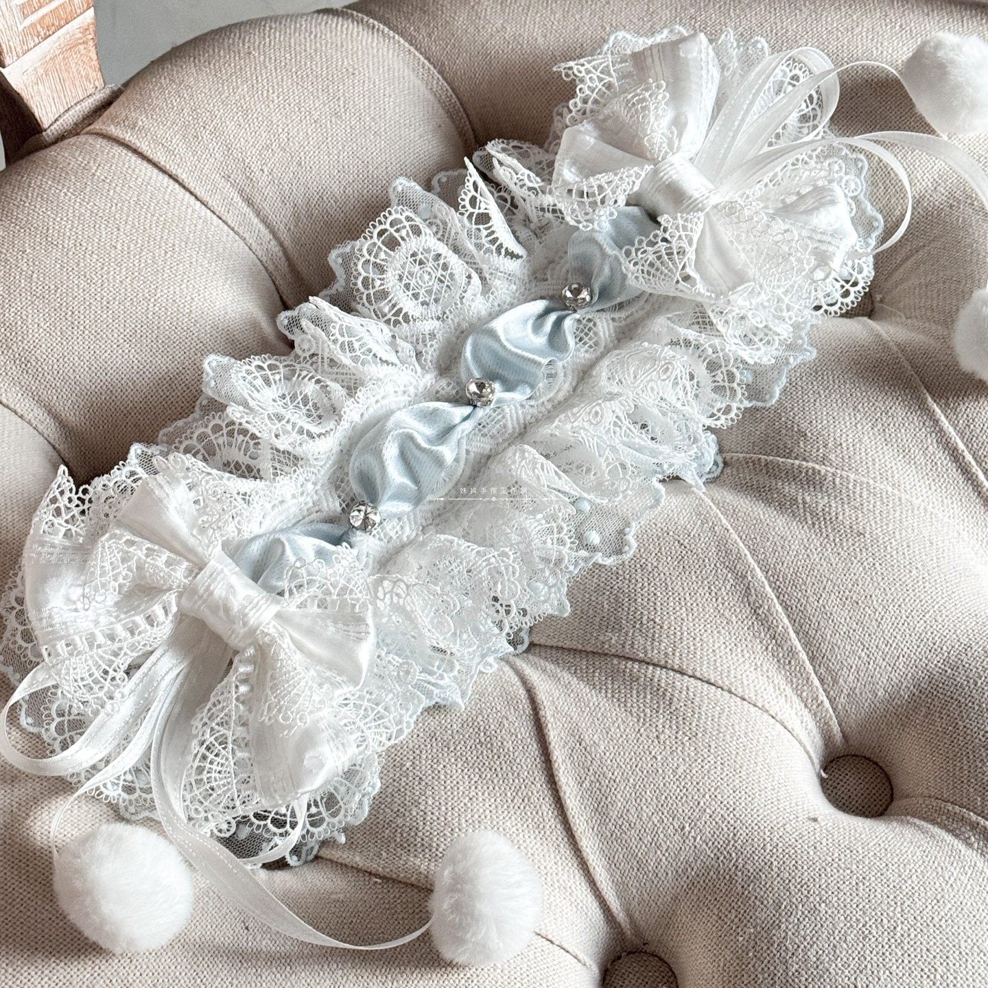 ヴェール付きSnow Drop ヘッドドレス【妹抖手作工作屋】