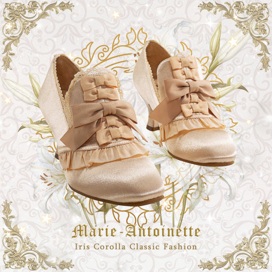 【受注予約~3/12】Marie Antoinette リボンヒールシューズ【Iris Corolla】