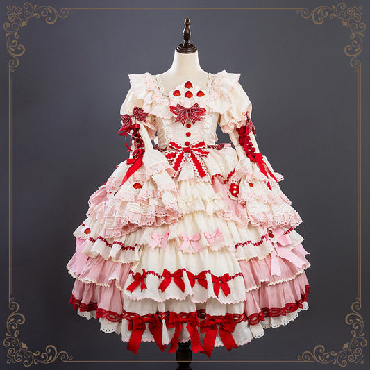 【受注予約~3/1】Strawberry Party ワンピース・ジャンパースカート【Hinana Queena】