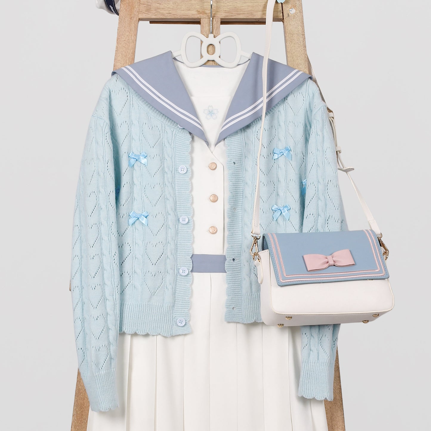 Heart hollow カーディガン【MIST】