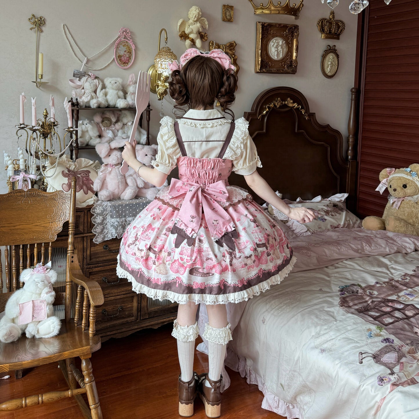 【受注予約~10/14】Sweetheart Berry Jar ジャンパースカート・サロペット【芝士咩咩】