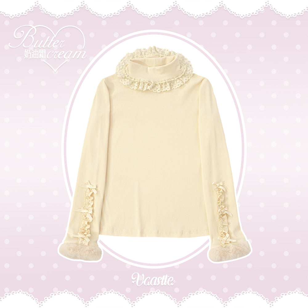 【受注予約~12/1】Butter Cream ハイネックトップス【VCastle】