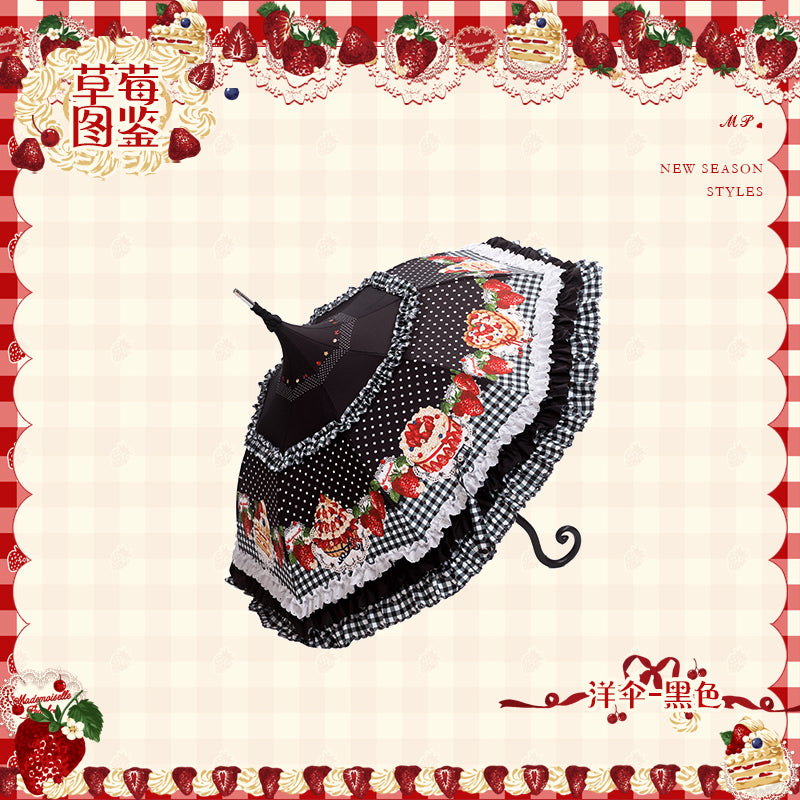 【受注予約~11/18】Strawberry Cake Illustration パラソル【花与珍珠匣】