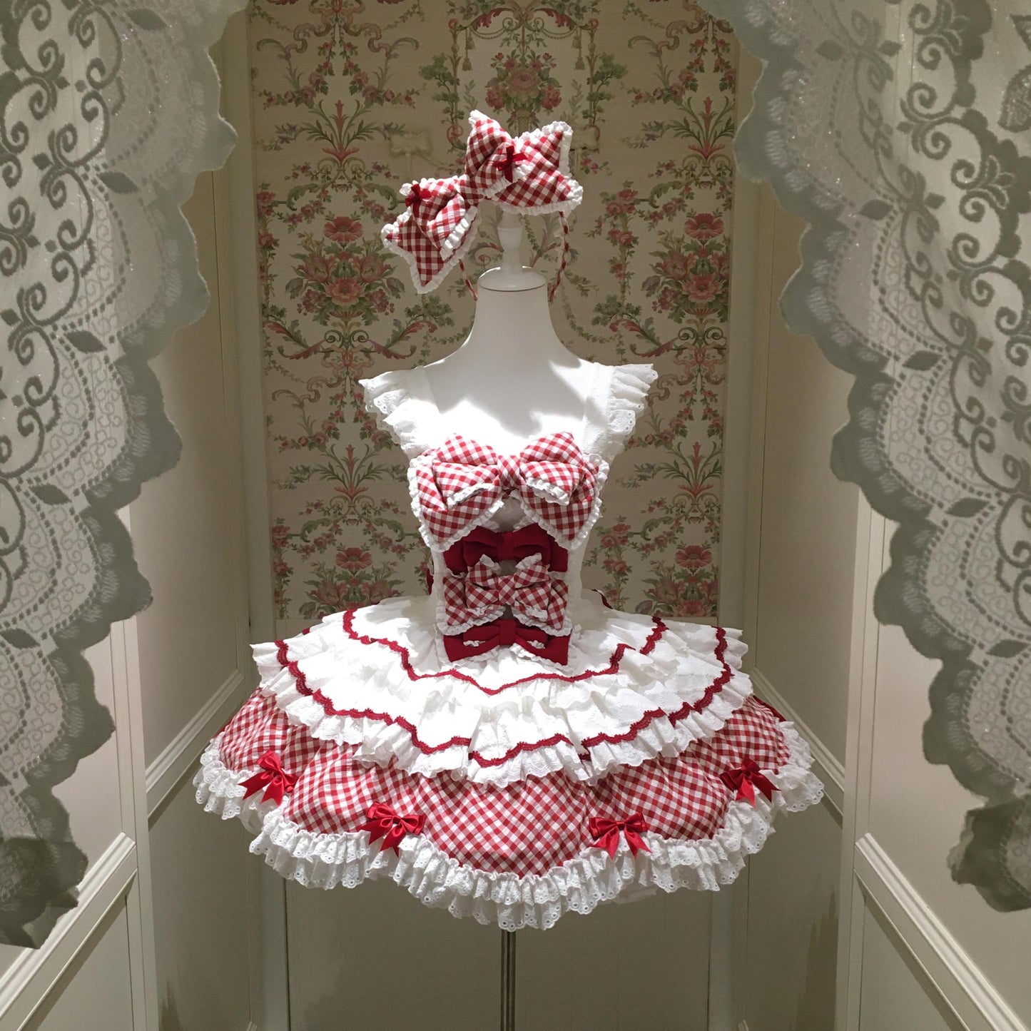 【受注予約~9/15】Sweetie Pie ジャンパースカート・カチューシャセット【櫻姫】