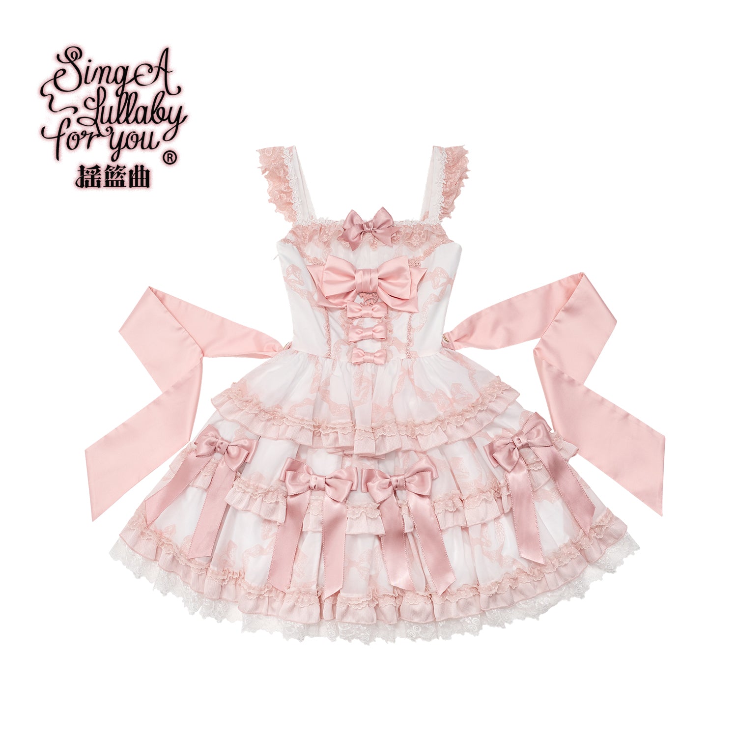 Twinkle Girlジャンパースカート&カチューシャ セット　ピンク Antique Doll Wall Flocking Doll ジャンパースカート【Lullaby