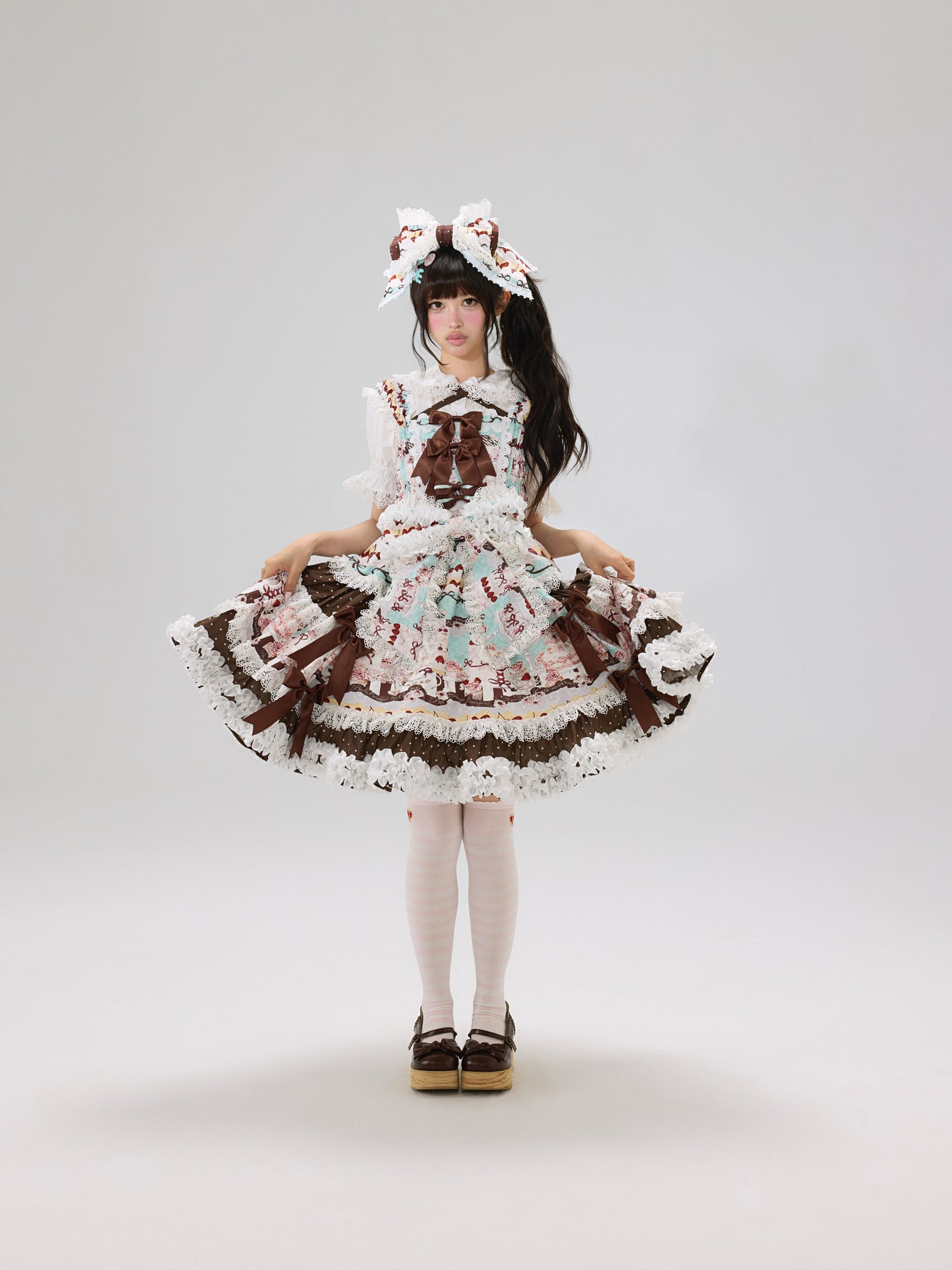 【受注予約~5/27】Creamy Strawberry Cake ジャンパースカート【BacioBouquet】