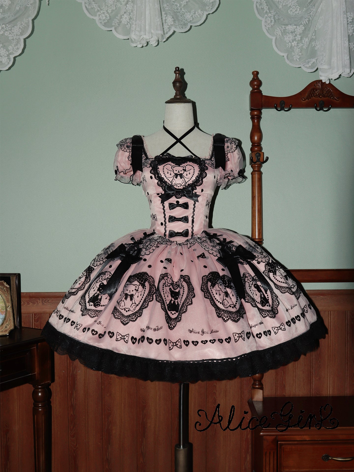 【受注予約~9/16】Brown Sugar Bear ワンピース【Alice Girl】