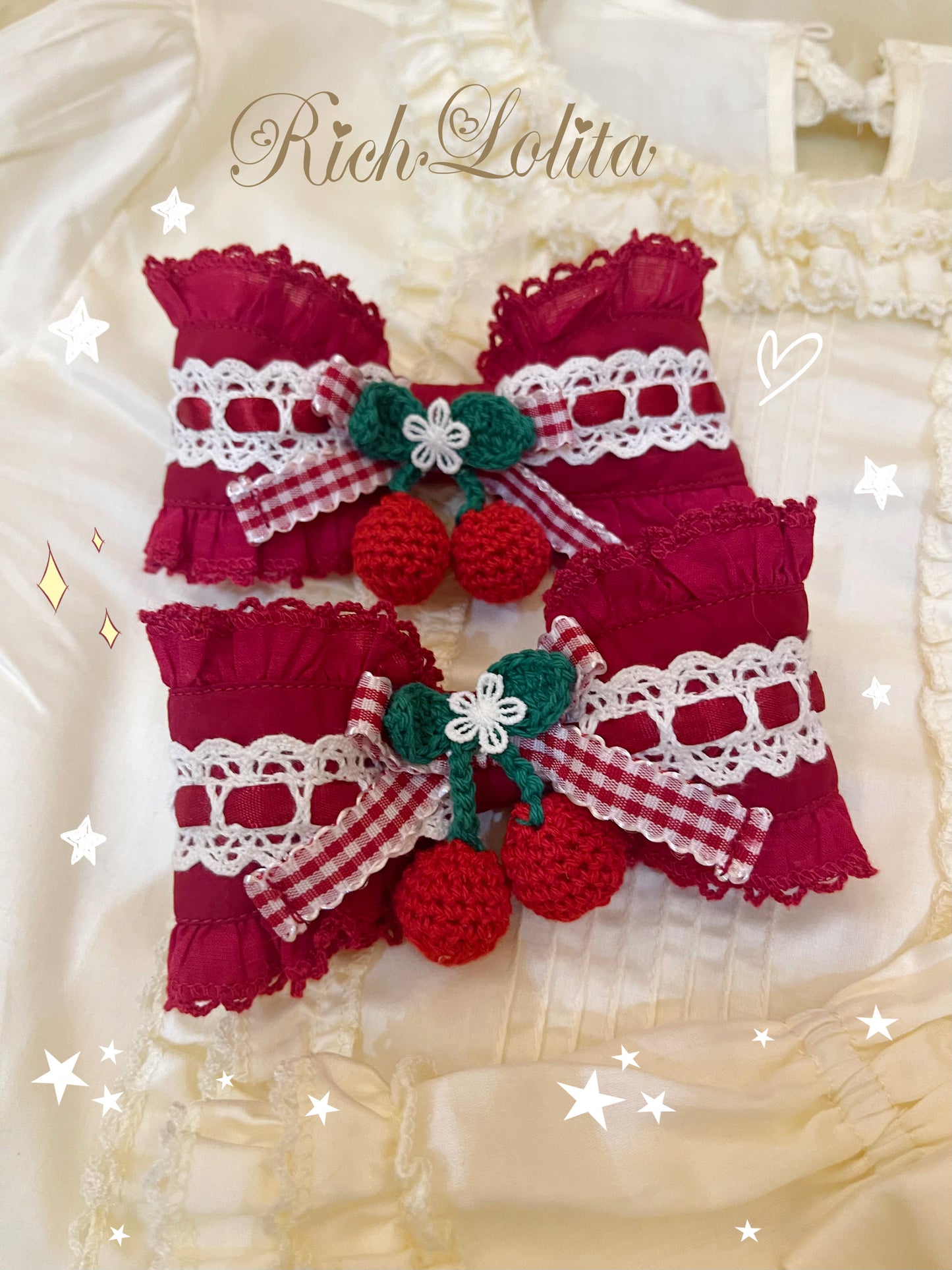 【受注予約~12/10】Candy Cherry ケープ・リボンピン【Rich】