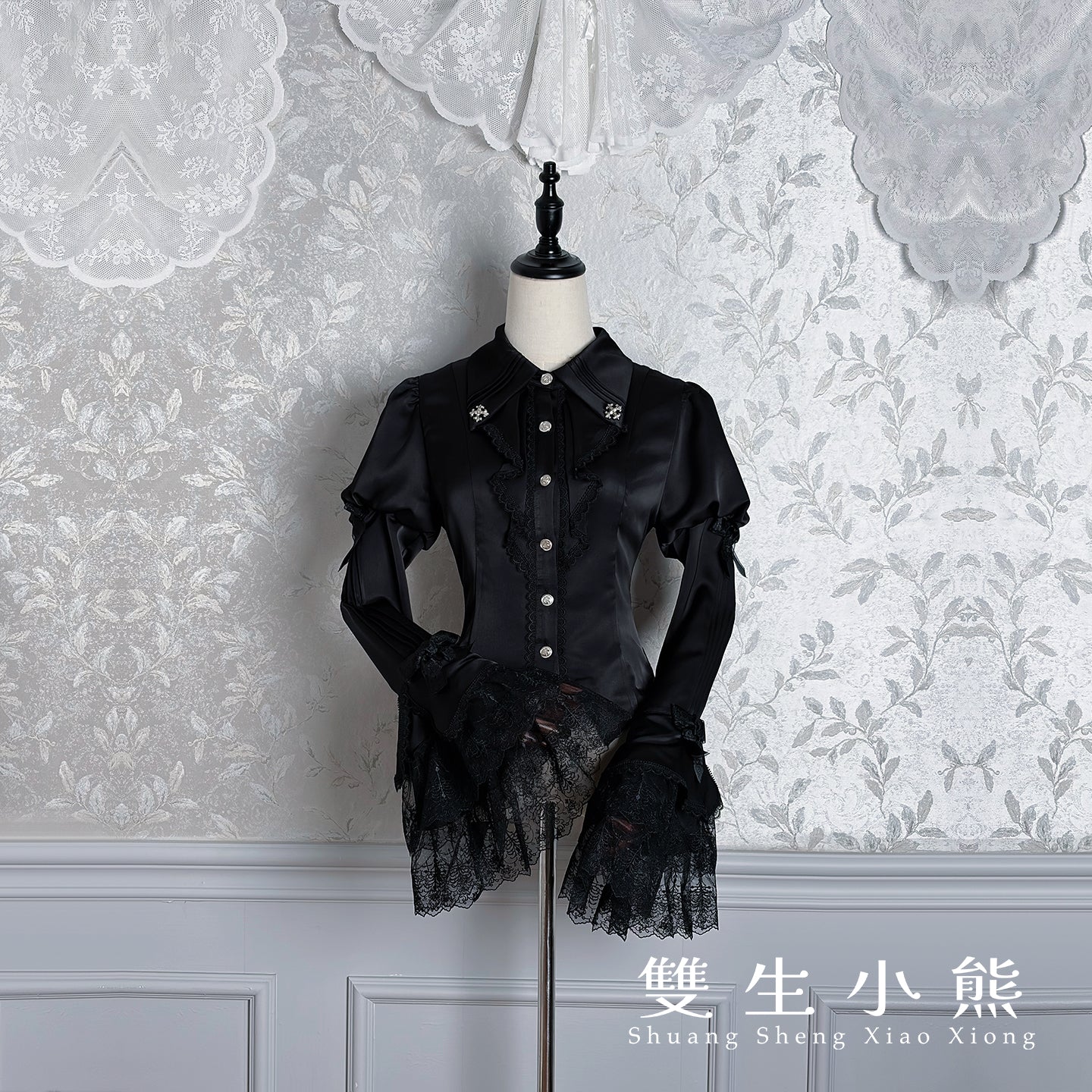 【受注予約~12/8】Black Mist Feast ブラウス・ケープ【双生小熊】